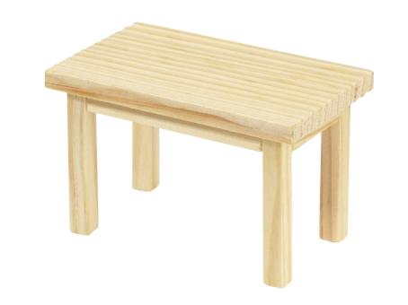Holztisch, rechteckig, natur Holz, ca. 8 x 5 x 5cm 