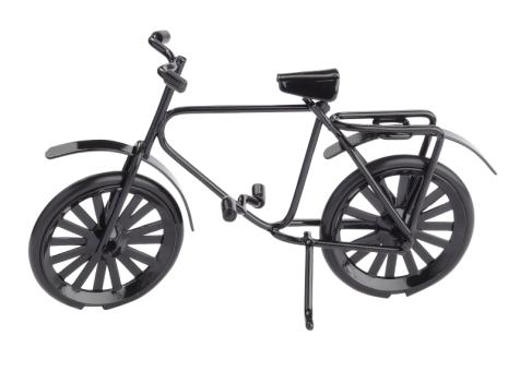 Mini-Fahrrad schwarz, ca. 9,5 x 6 cm, Metall 