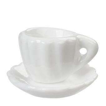 Kaffeetasse, 1,8cm, weiß/Keramik 