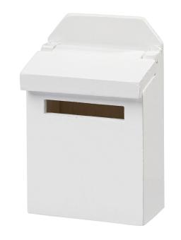Briefkasten, 4,6x6,9x2,6cm, weiß, Holz 