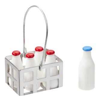 Milch-Körbchen, 2,6 x 1,9 x 4cm, Metall/Kunststoff 