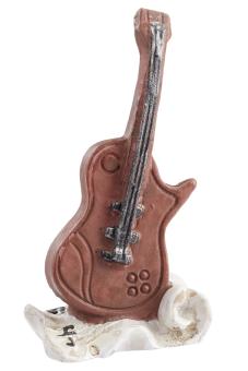 Gitarre II, ca. 6cm, braun, Polyresin 