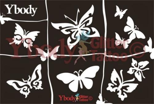 Ybody Schablonen Set DIN A5 / Schmetterlinge 