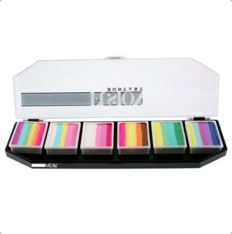 Fusion BodyArt Facepaint Palette 6 x 10g Lodie Up Cute Pastel Rainbow Palette 