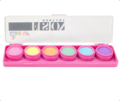 Fusion BodyArt Facepaint Palette 6 x 4g Elodie's Pastel Delights Palette 