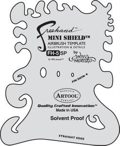 Artool Freehand Schablone FH5 Mini Shield A. Mistretta 