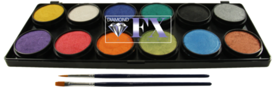 Diamond FX 12 x 10g Farben Palette Metallic 