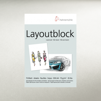 Layoutblock, glatt, 75g/m², 75Blatt, 29,7x42cm 