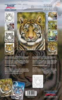 Harder Airbrush Step by Step Schablone Tiger Wildlife 