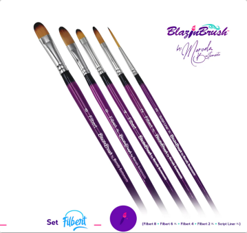 Marcela Bustamante Blazin Brush Rundpinsel-Set 4tlg. 