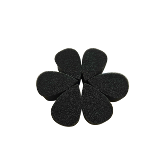 Schminkschwamm Petal, schwarz, 7x3cm 6er Set 