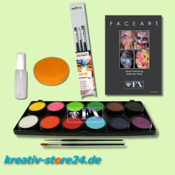 Facepainting-Set, groß für Anfänger & Feste 